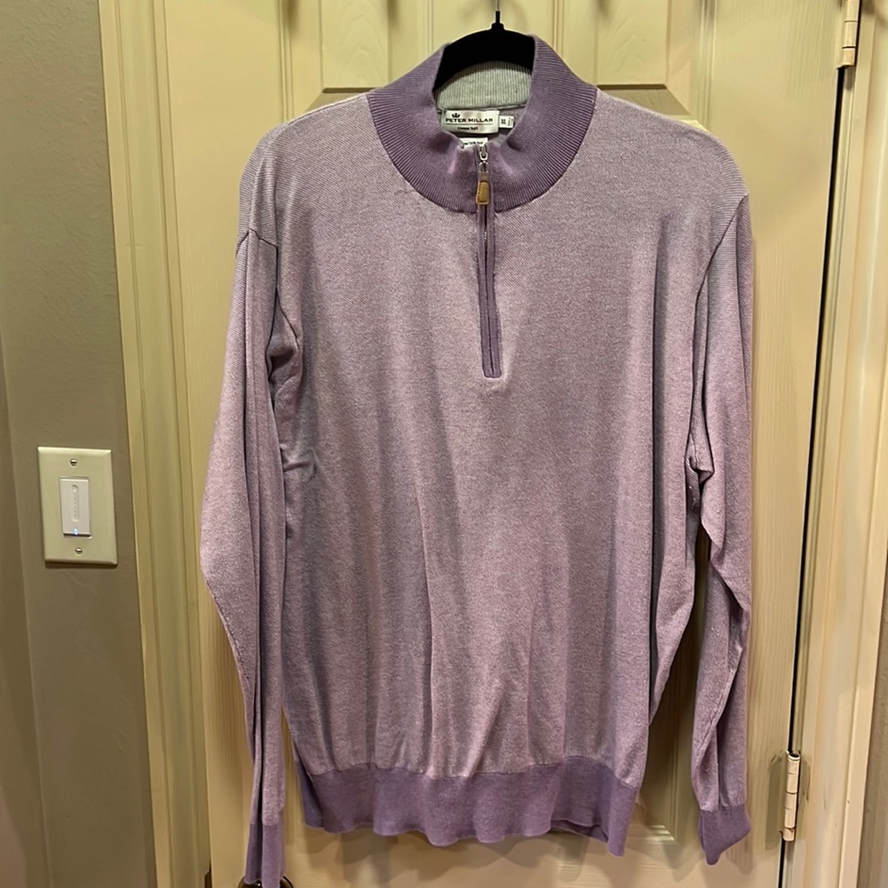 Peter Millar Crown Soft Purple Pullover Size XL